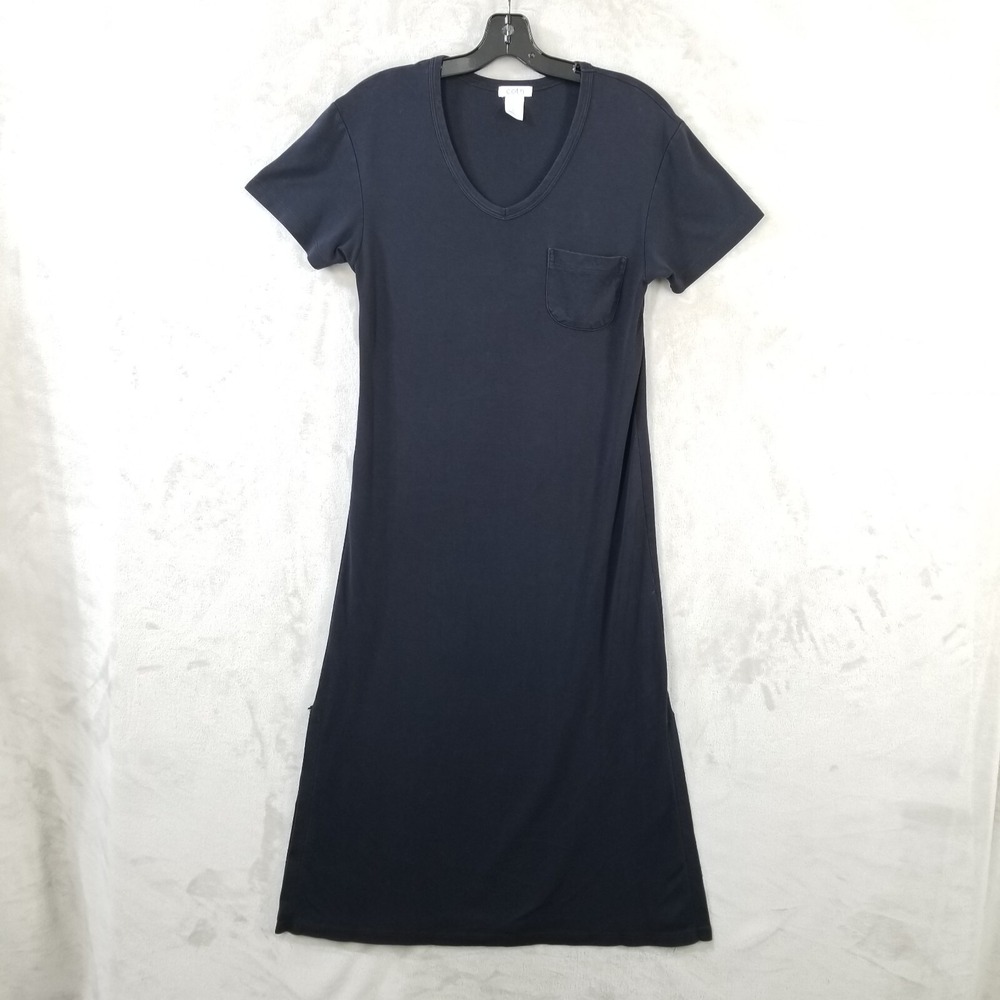 COTN Brand‎ Nightgown S Black Pima Cotton Short Sleeve Pullover Lounge Sleepwear